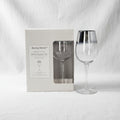 Elegant Silver Accent Crystal Stemmed Glass Set (4-Piece / 450ml)