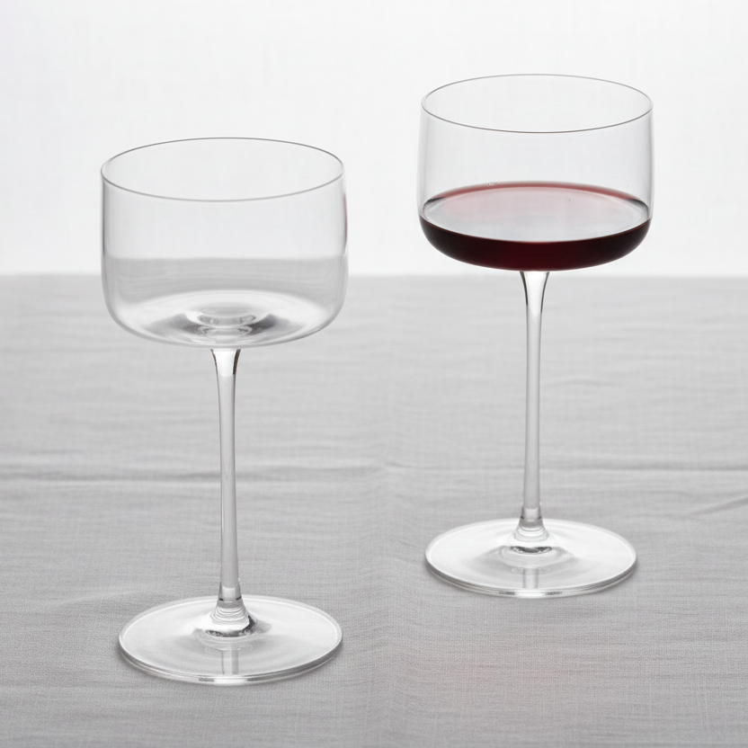 Glass Cup Set of 2 15cm