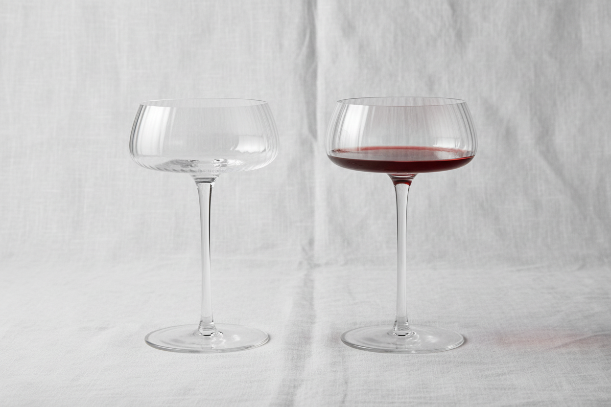 Glass Cup Set of 2 16cm