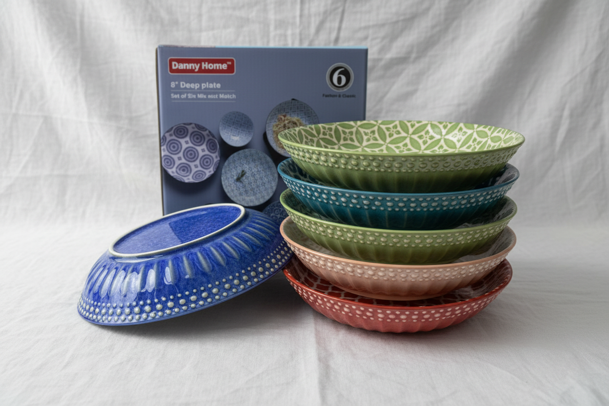Bohemian Design Soup Bowls 6 Pcs 20cm