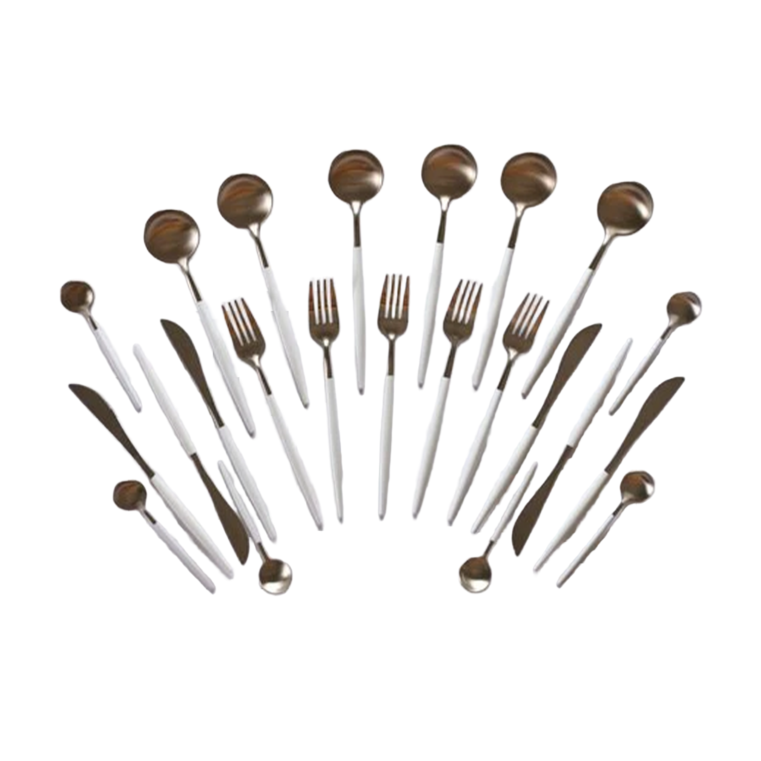 White/Silver 4 Pcs Spoons Set