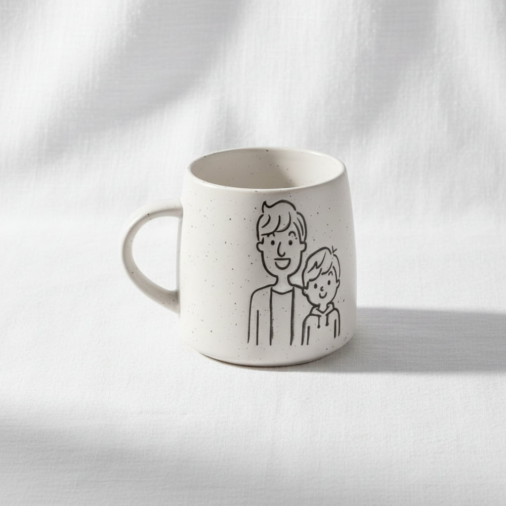 Porcelain Mug (Father and Child Doodle)