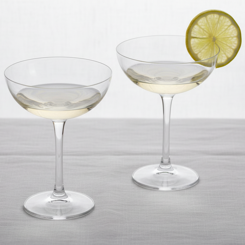 Glass Cup Set of 2 12.5cm