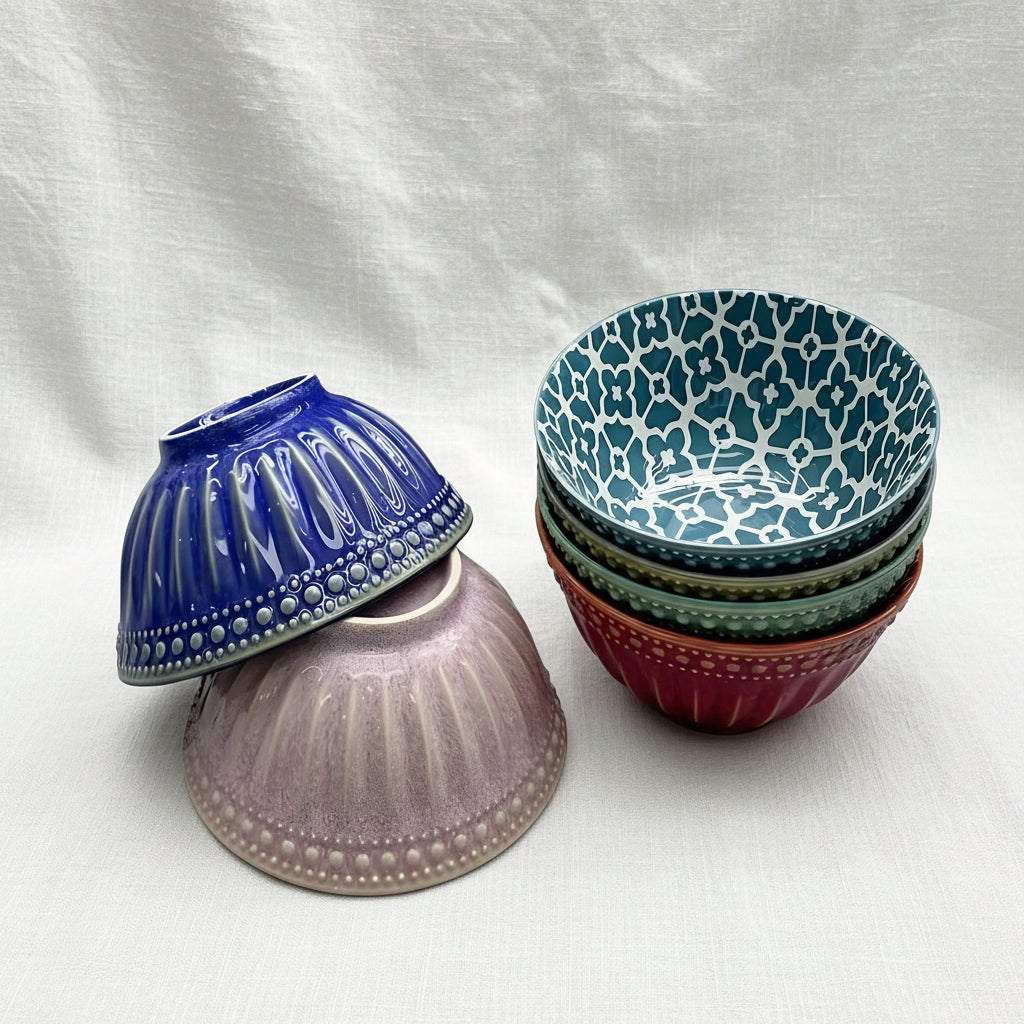 Bohemian Design Dessert Bowls Set of 6