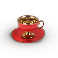 Gezer Life Red Coffee Set of 6Pcs