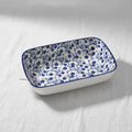 Charming Navy & White Floral Ceramic Casserole Dish (27.4cm)