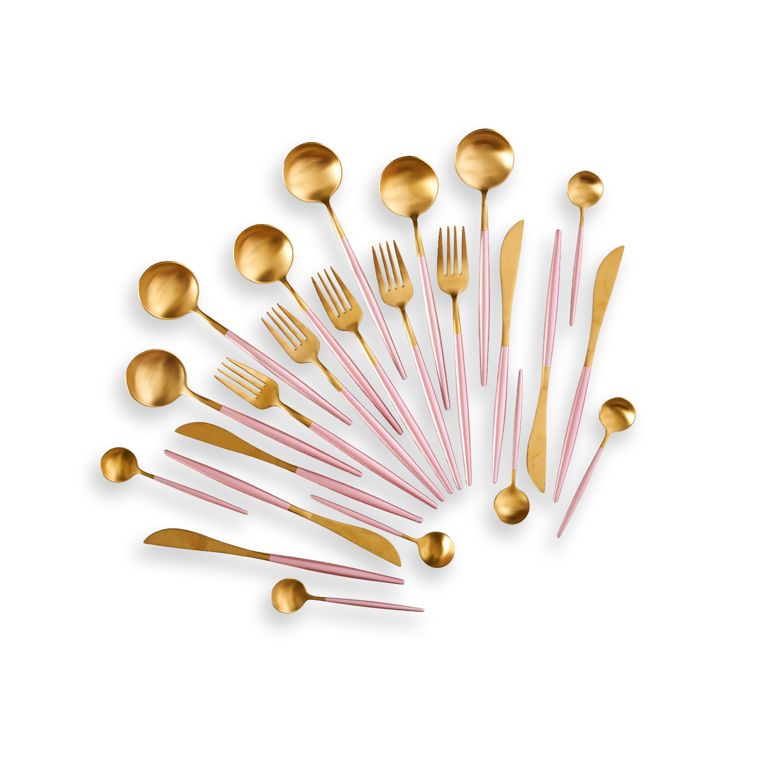 Pink/Gold 4 Pcs Spoons Set
