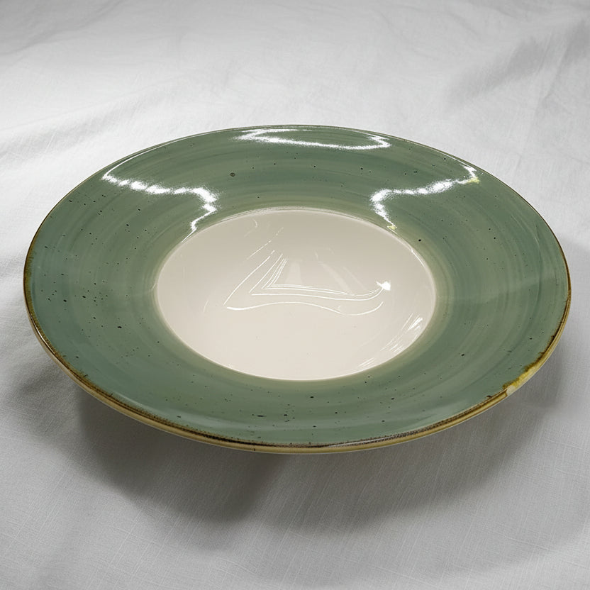 Aura Green Poreclain Deep Plate 24cm