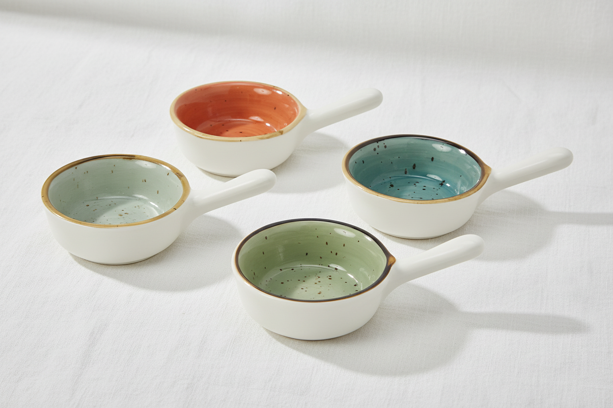 Aura Green Poreclain Serving Bowl 12cm