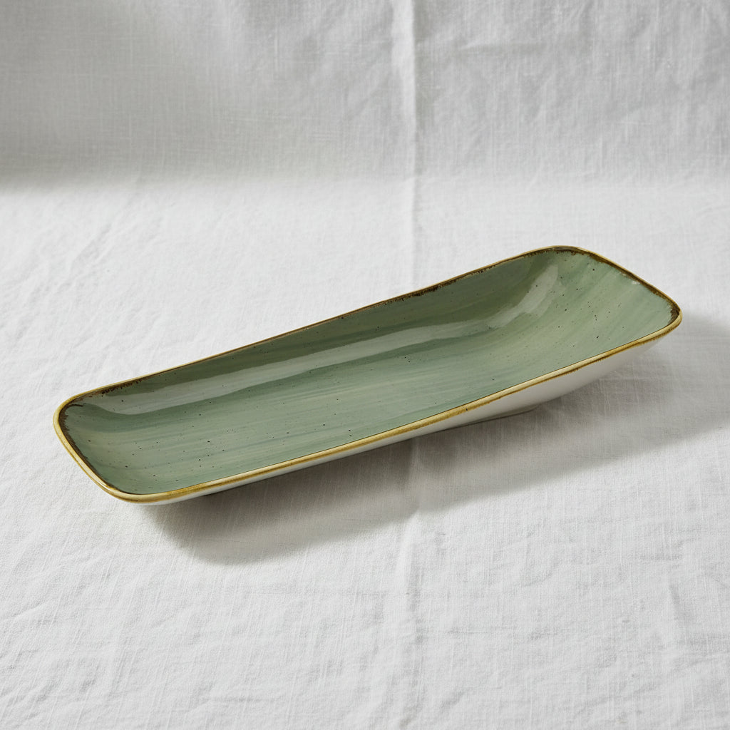 Aura Green Poreclain Serving Plate 26cm
