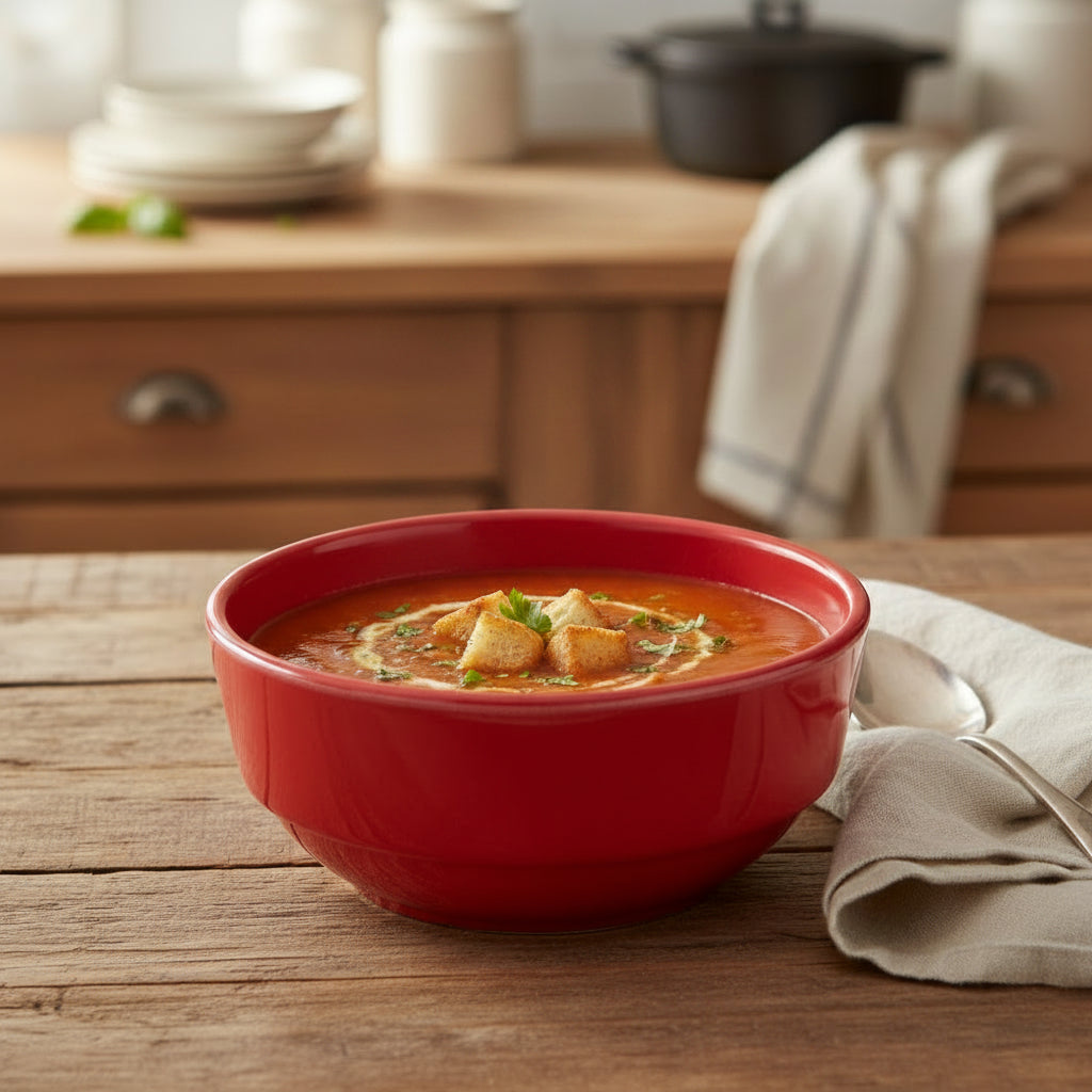 Zahraa Red Soup Bowl (14cm)