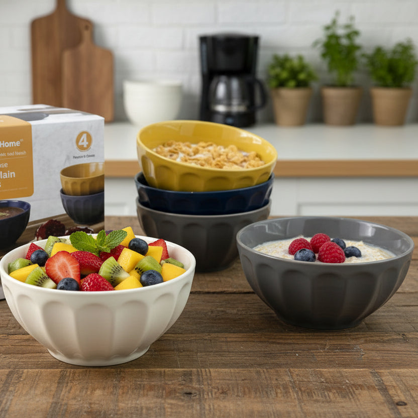 Elegant Minimalist Porcelain Bowl Set
