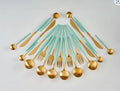Regal Green and Gold 4-Piece Premium Spoon Set