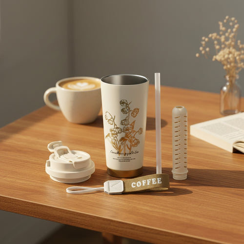 2 in 1 Steel Tumbler Coffee Cup (520ml)