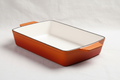 Aura Orange Poreclain Rectangualr Tajine 27cm