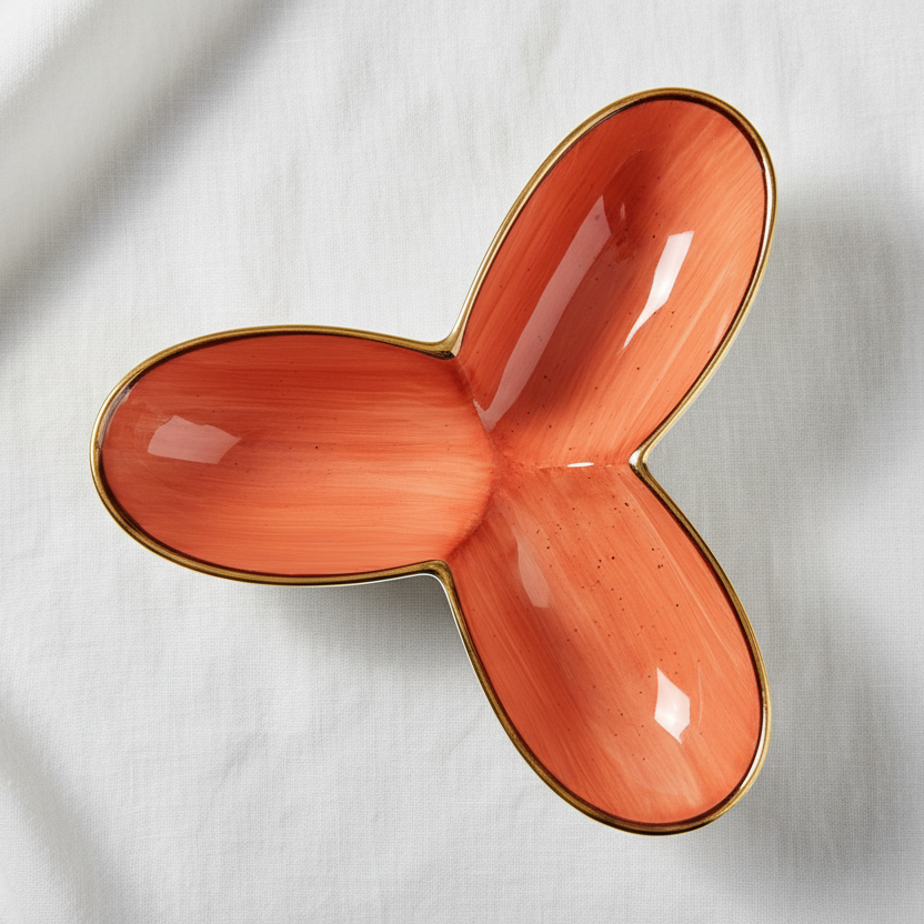 Aura Poreclain 3 Compartments Serving Plate