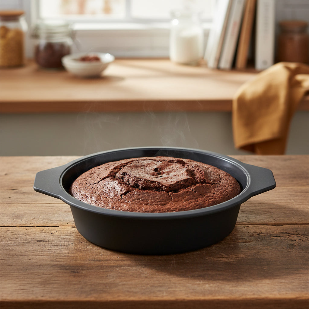 Premium Grey & Pink Silicone Cake Pan with Reinforced Frame (29.5cm)