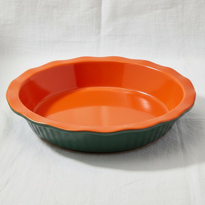 Orange Poreclain Circular Tajine 26.5cm