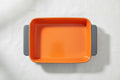 Porcelain Orange Rectangular Large Tajine 35x20cm