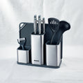 Arshia 11-piece Steel Knife Set with Cutting Board and Knife Stand