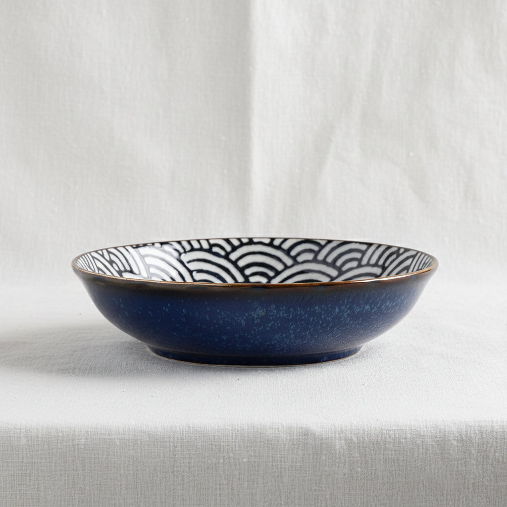 Aura Wave Poreclain Deep Plate 20.8cm