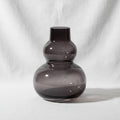 Elegant Midnight Black Glass Decorative Flower Vase (16.5cm)