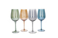 Opulent Colored Accent Crystal Juice Glasses Set (4-Piece / 450ml)