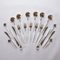 Modern Stainless Steel Spoon Set (24-Piece - Alpine White Edition)