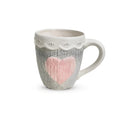 Porcelain Mug With Raised Decorative Patterns
