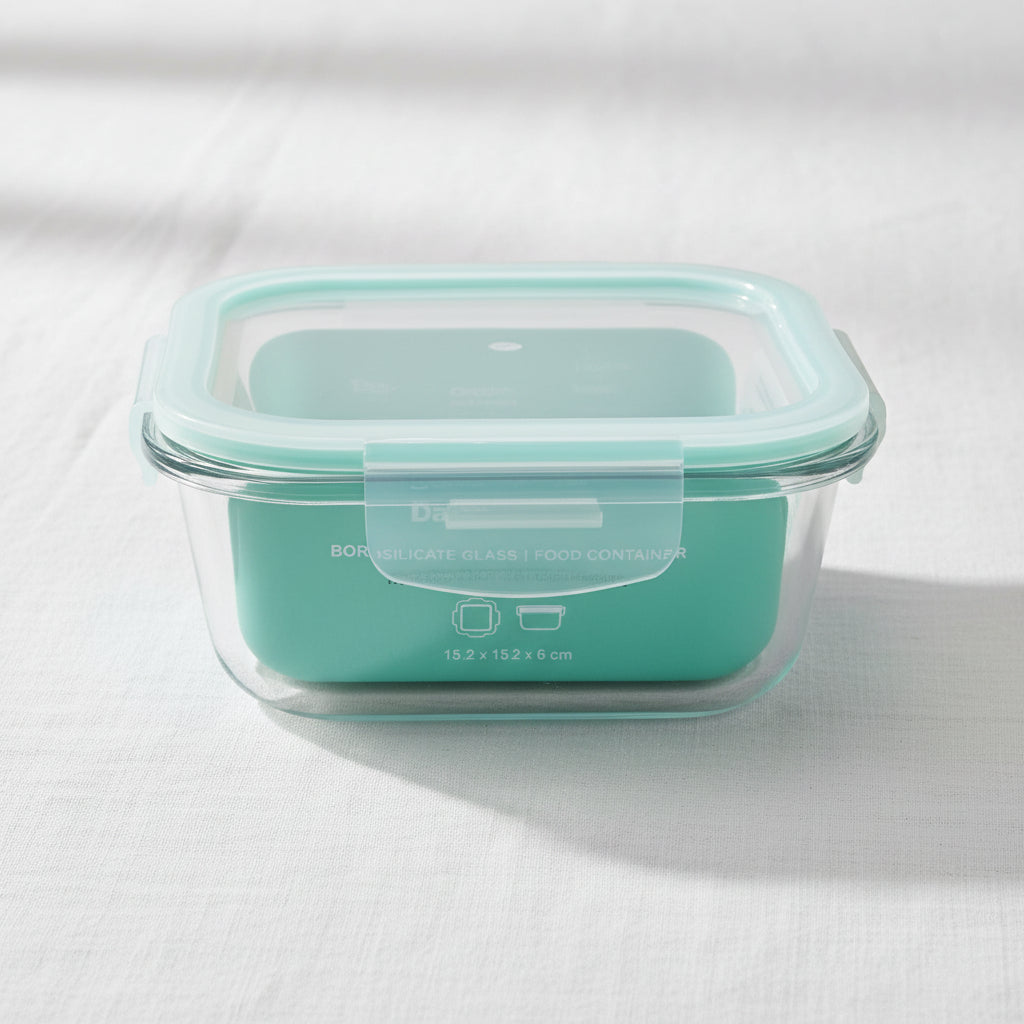 Danny Home Premium Airtight Borosilicate Square Food Container (750ml)