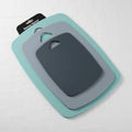 Danny Home Plastic Cutting Board Set (Gray, 3 Pcs)