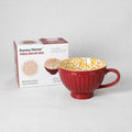 Vibrant Maroon and Yellow Clover Breakfast Art Porcelain Mug