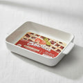 Elegant Artisanal Porcelain Casserole Dish with Protective Lid