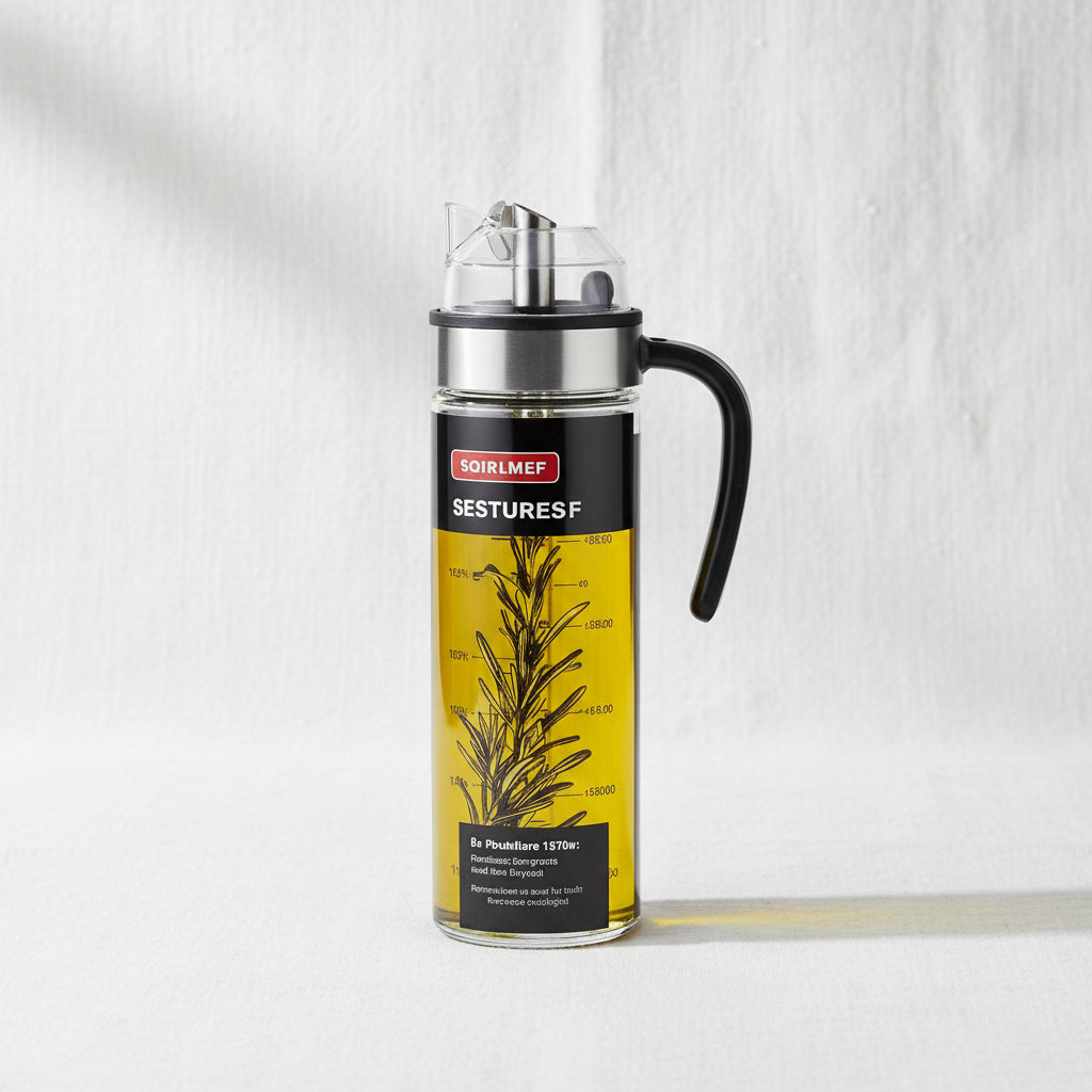 Danny Home Sleek Airtight Glass Oil & Vinegar Dispenser Bottle (500ml)