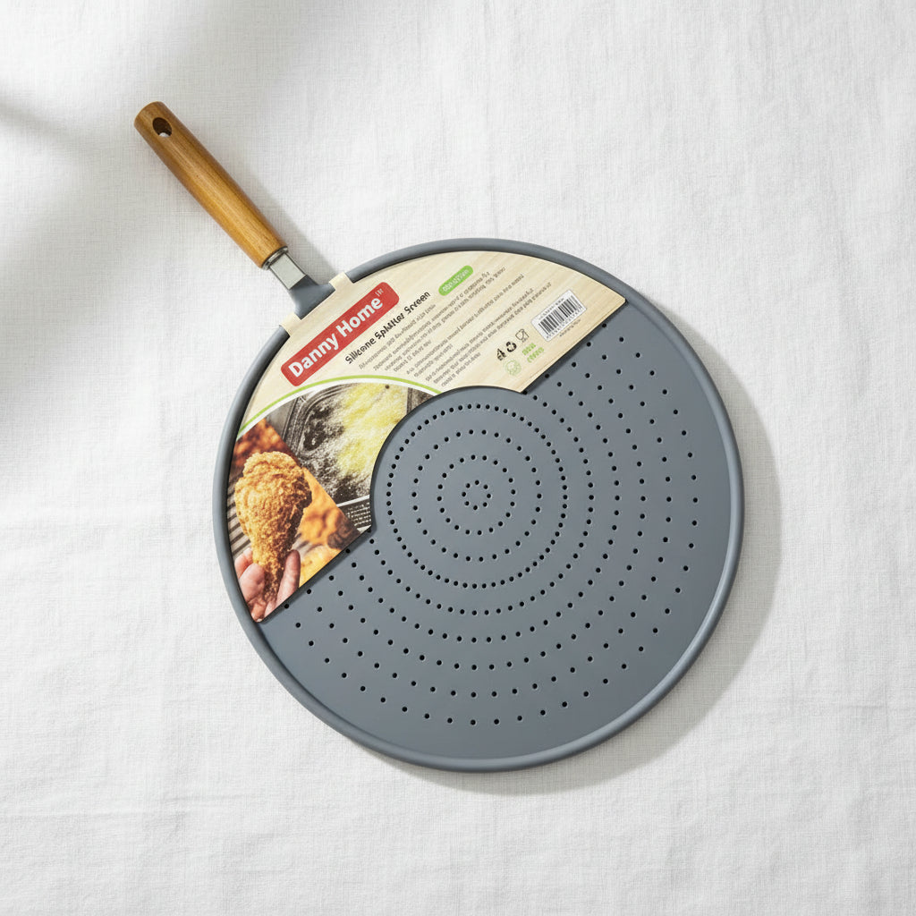 Grey Silicone Splatter Screen 32cm