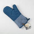 Blue Long Silicone Oven Gloves