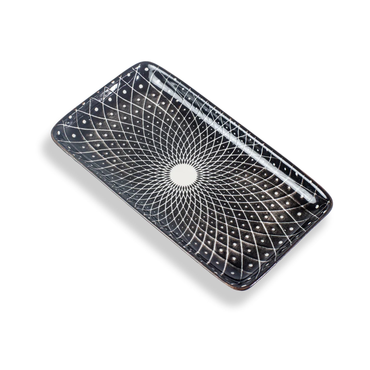 طبق تقديم مستطيل من البورسلين 18 سم