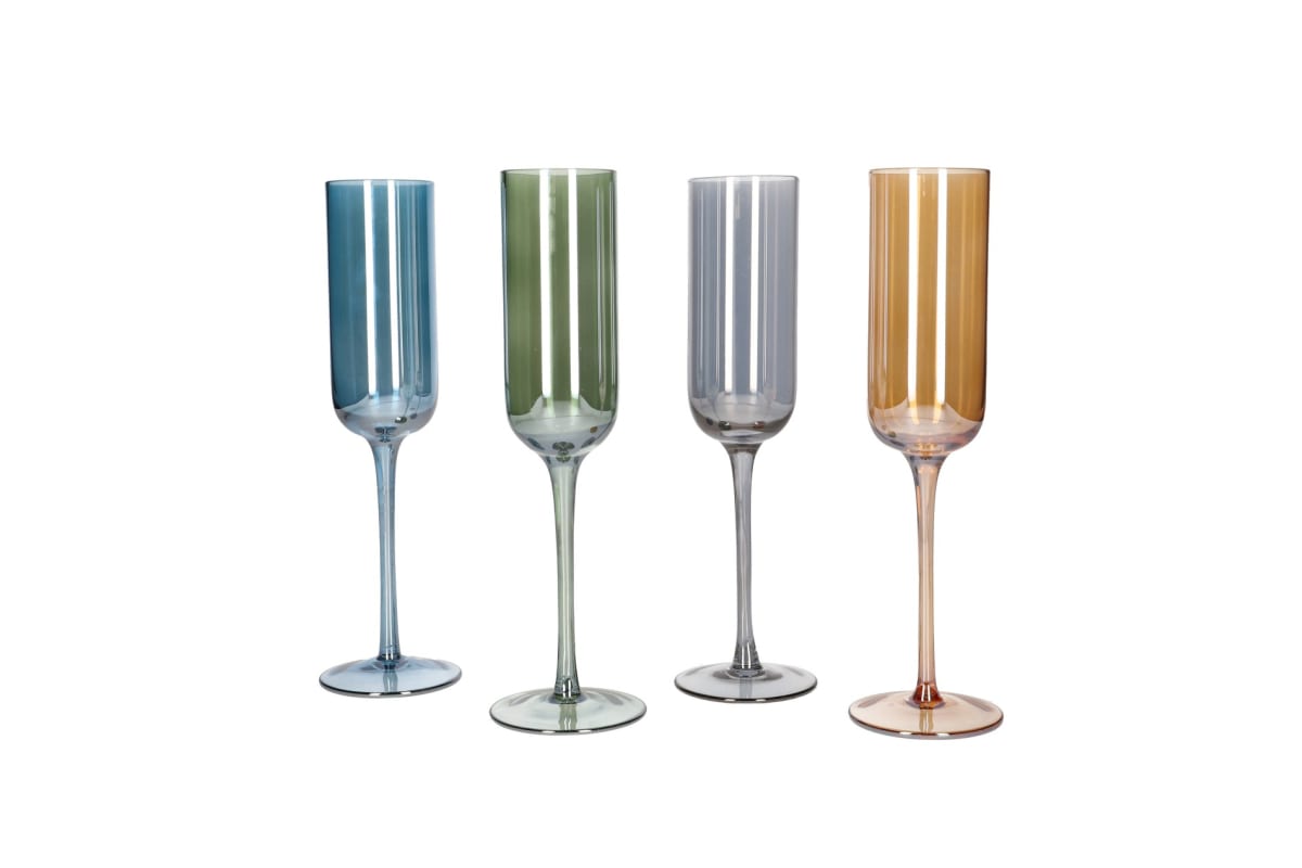 Vibrant Jewel-Toned Premium Crystal Sherbet & Cocktail Glasses (4-Piece Set)