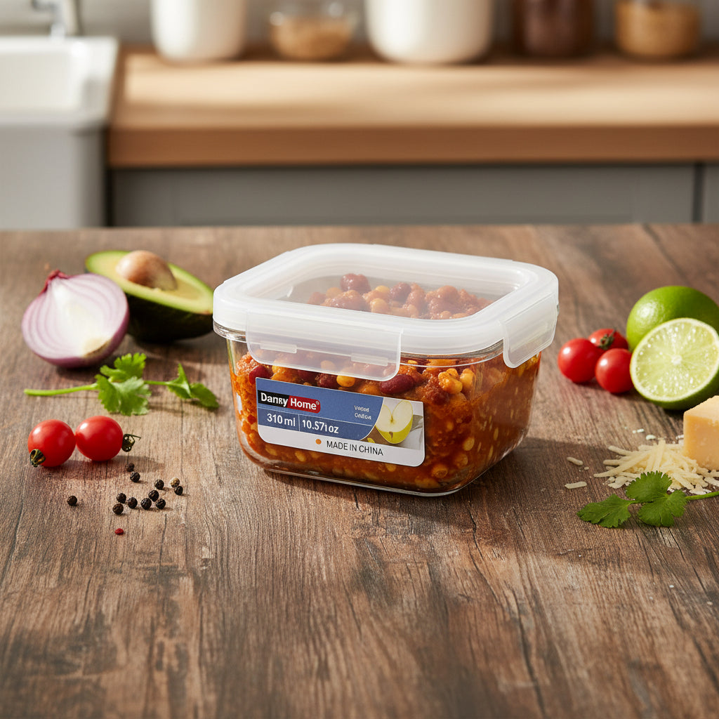 Danny Home Glass Refrigerator Food Container (1L)