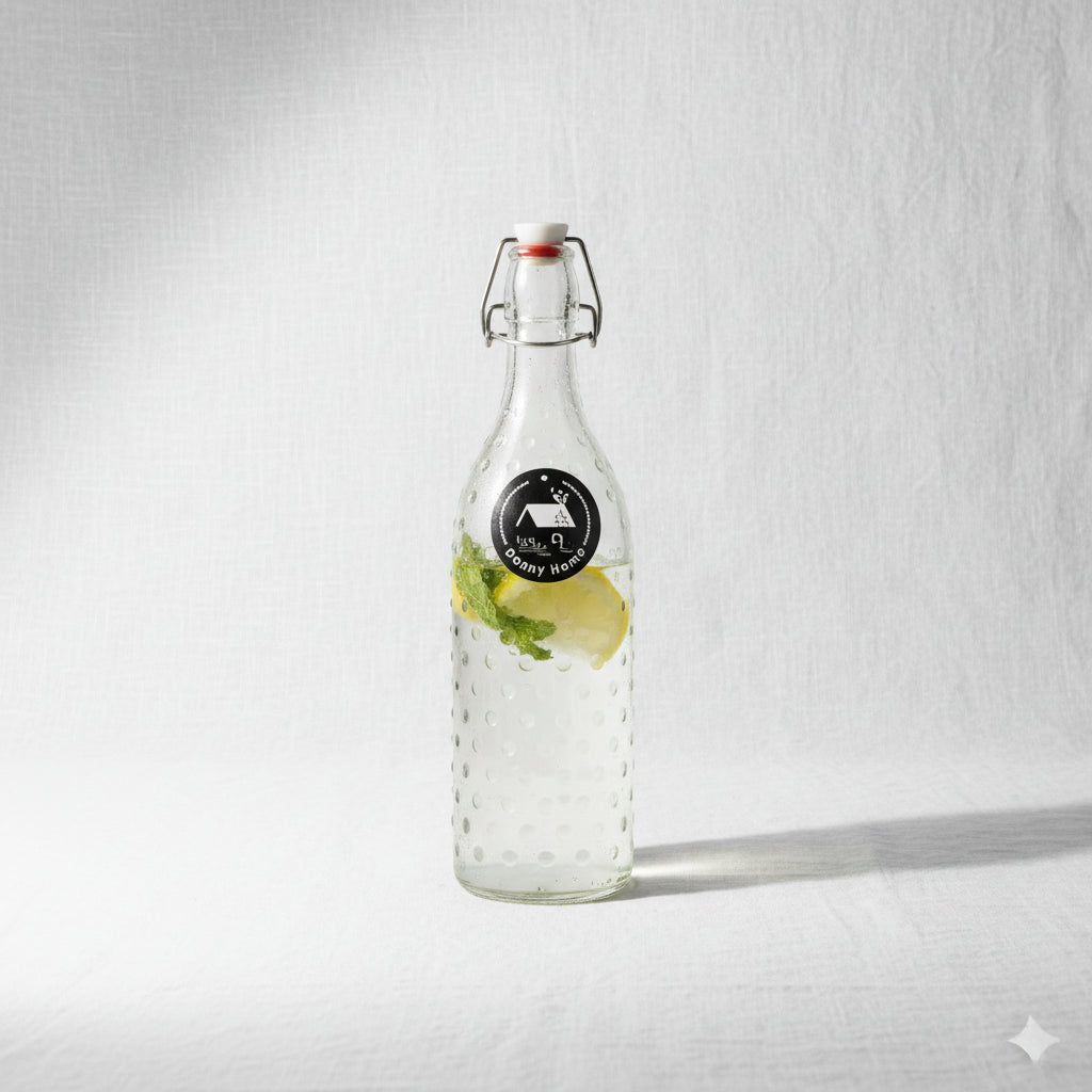 Danny Home Clear Glass Water Bottle (500ml)