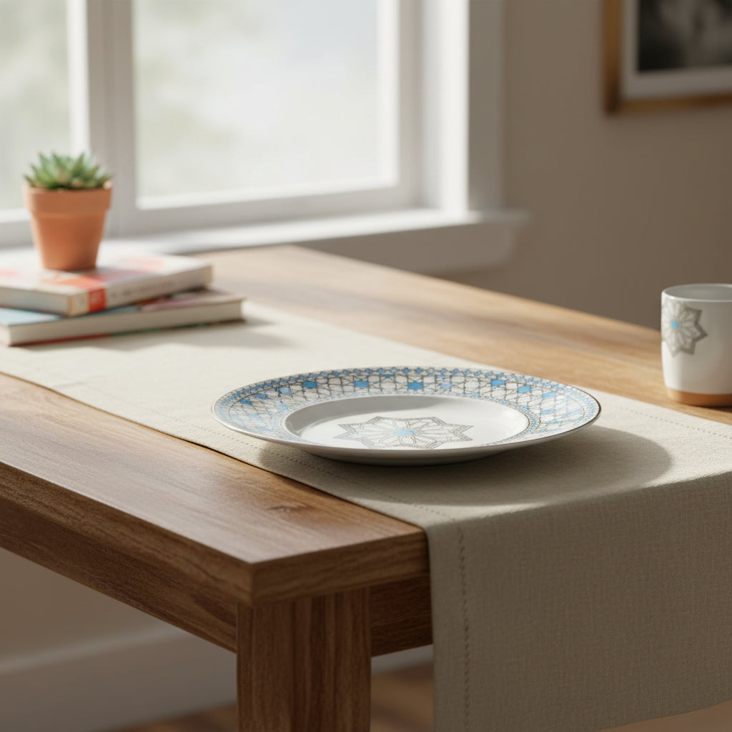 Elegant Minimalist Porcelain Dessert Coup Plate (21cm)