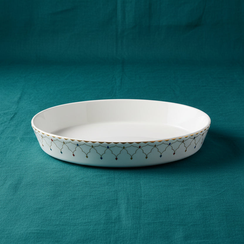 Rosa Porcelain Zina Large Oval Oven Dish 38 cm