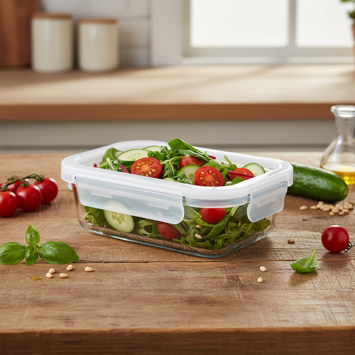 Borosilicate Rectangular Food Container (635ml)