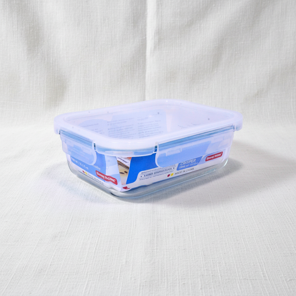 Premium Airtight Borosilicate Rectangular Food Container (1300ml)