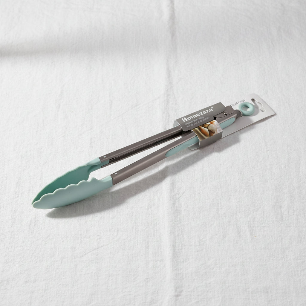 Plastic Head Food Tong with Silicone Handle (34.5cm)