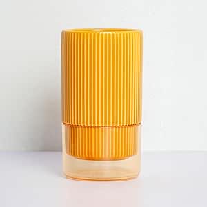 حامل أدوات المطبخ البرتقالي الخزفي