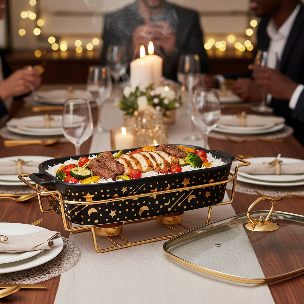 Elegant Textured Artisan Ceramic Serving Dish