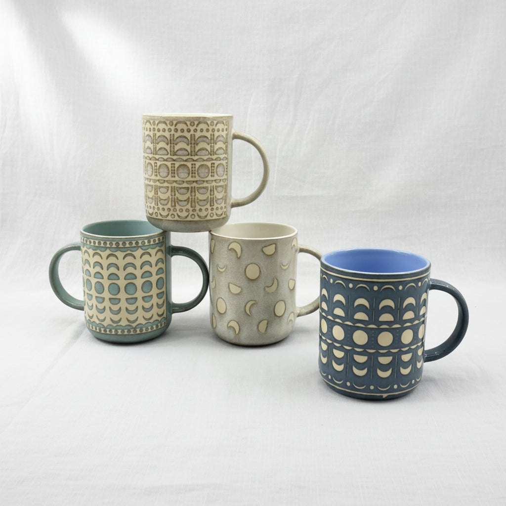 Porcelain Multi-Colored Mug