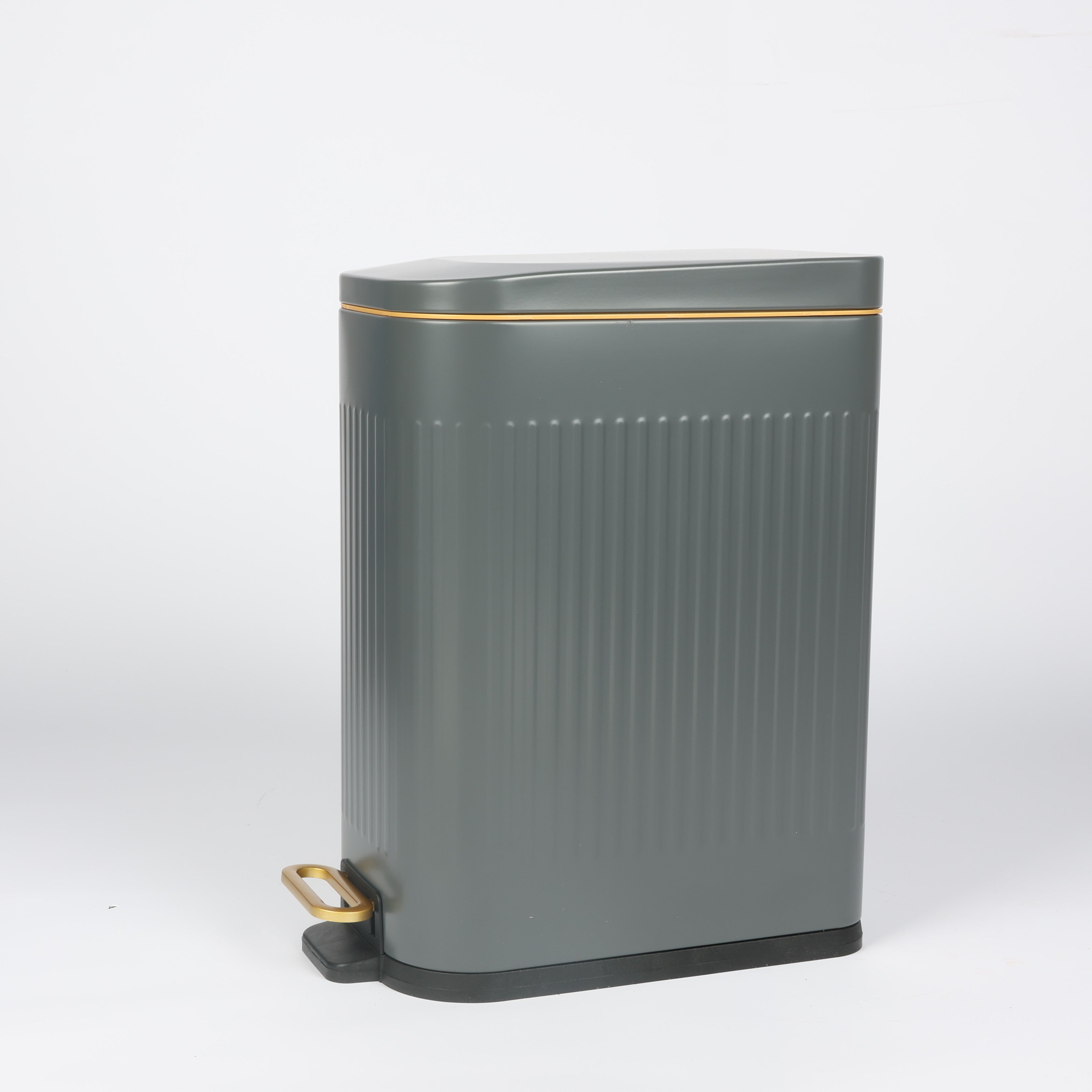 Square Grey W/Yellow Lining 15L Trash Bin