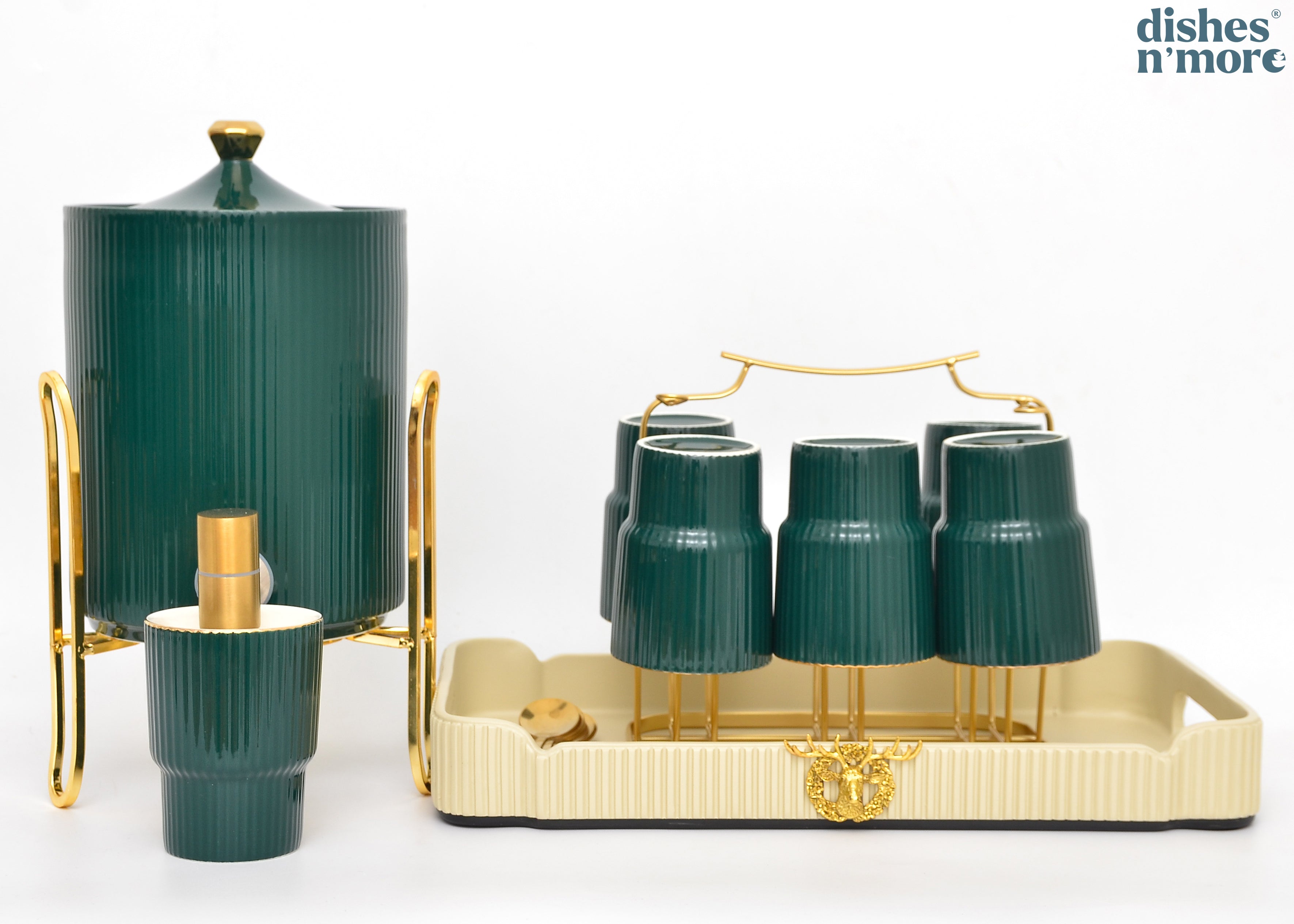 Green Sherbet Dispenser Set